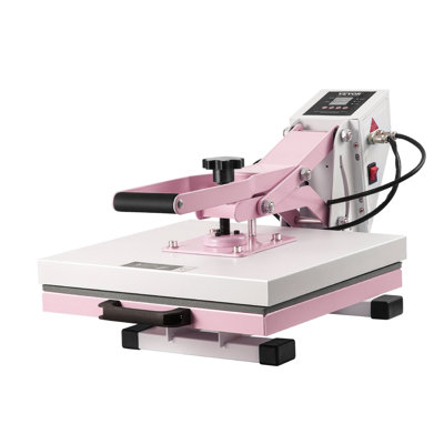 Presse thermique, presse numérique à chaud de 15 x 15 pouces, machine de transfert de chaleur coulissante, chauffage rapide et uniforme, coton isolant à 2 couches, machine de transfert de chaleur pour t-shirts / coussins / sacs, rose