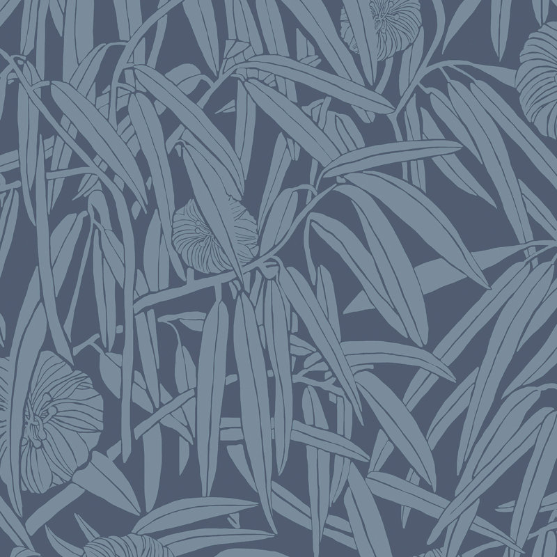 Astair Matte Paste the Wall Wallpaper Roll, Blue