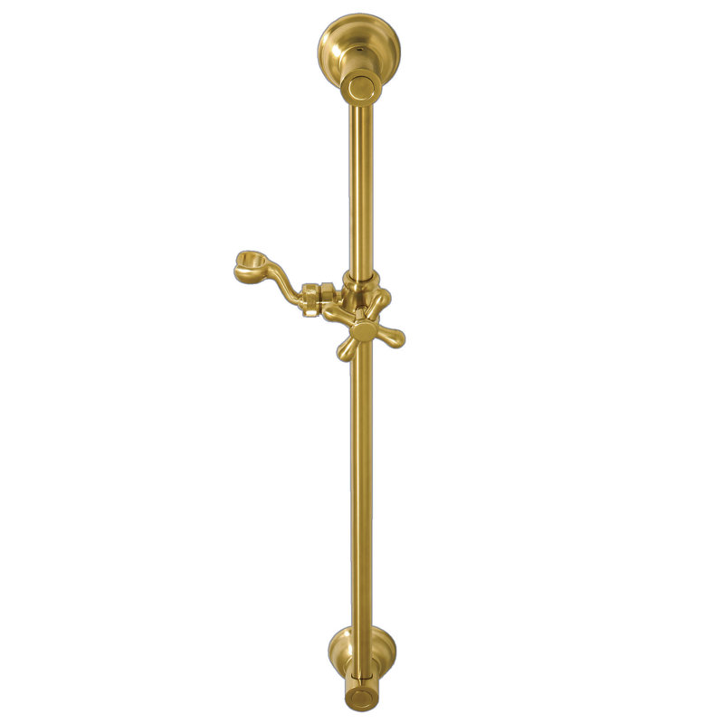 Barre de douche coulissante en laiton Kingston 24 po, Laiton brossé