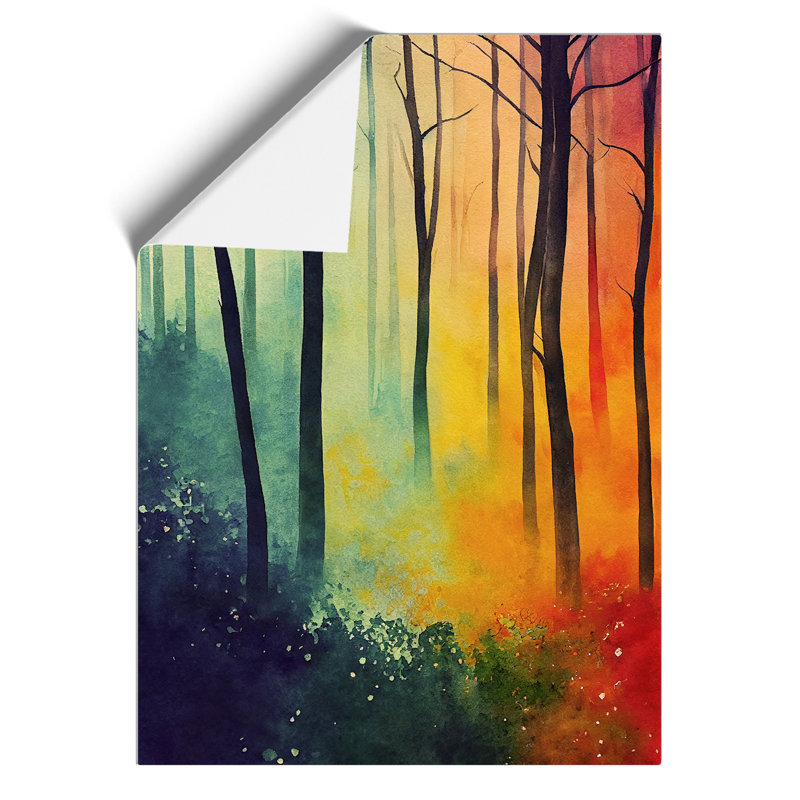 Vibrant Forest No.2 - Wall Art, 29.70cm H x 21cm W, Paper, No Matte