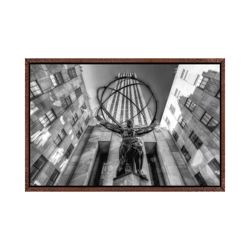 Atlas 1 Piece Wall Art on Canvas, 66.04 cm H x 45.72 cm W, Brown Framed