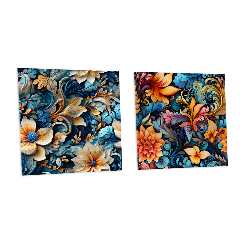 Griffith - ensemble de 2 art mural en verre acrylique, H 16 po x l 33 po