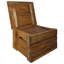 Storage Crate Set 2 Pieces Solid Mahogany Wood
