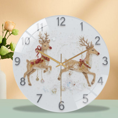 Horloge murale de Noël 12 pouces
