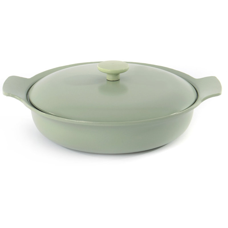 Ron 11" Non Stick Cast Iron Frying Pan / Skillet, Green