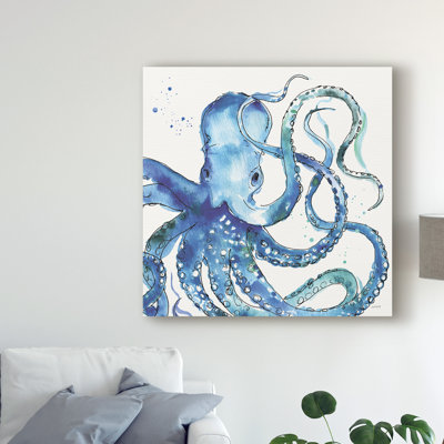 « deep sea viii », reproduction de peinture à l’aquarelle sur toile tendue