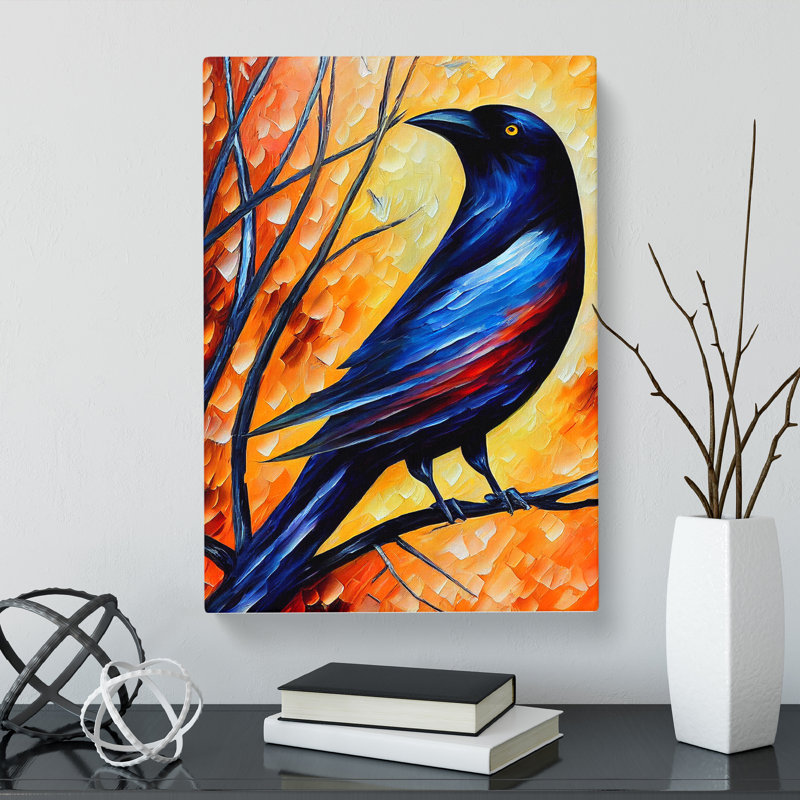 Crow Bird Vol.2 - Wrapped Canvas, 50cm H x 35cm W x 3cm D