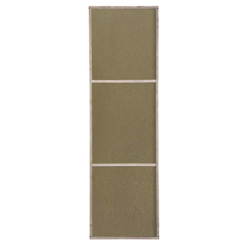 Miroir mural Sabine, 60 po x 18 po, Argent