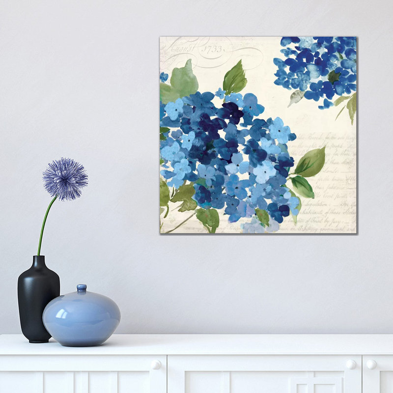Hampton Hydrangea I by Asia Jensen - Wrapped Canvas Painting, 45.72 cm H x 45.72 cm W x 1.91 cm D