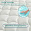 Matelas à plateau-coussin hybride de 12 pouces avec mousse viscoélastique infusée de gel, respirant et hypoallergénique-1226385625