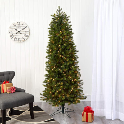  Slim Colorado Mountain Spruce Artificial Christmas Tree Warm White Lights 6.5ft