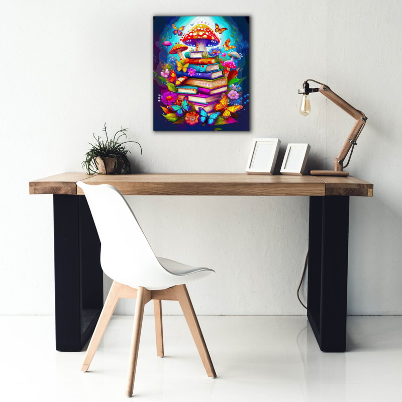 «Epic Graffiti», livres par Dean Russo, art mural sur toile, 20 po x 24 po, H 24 po x l 20 po