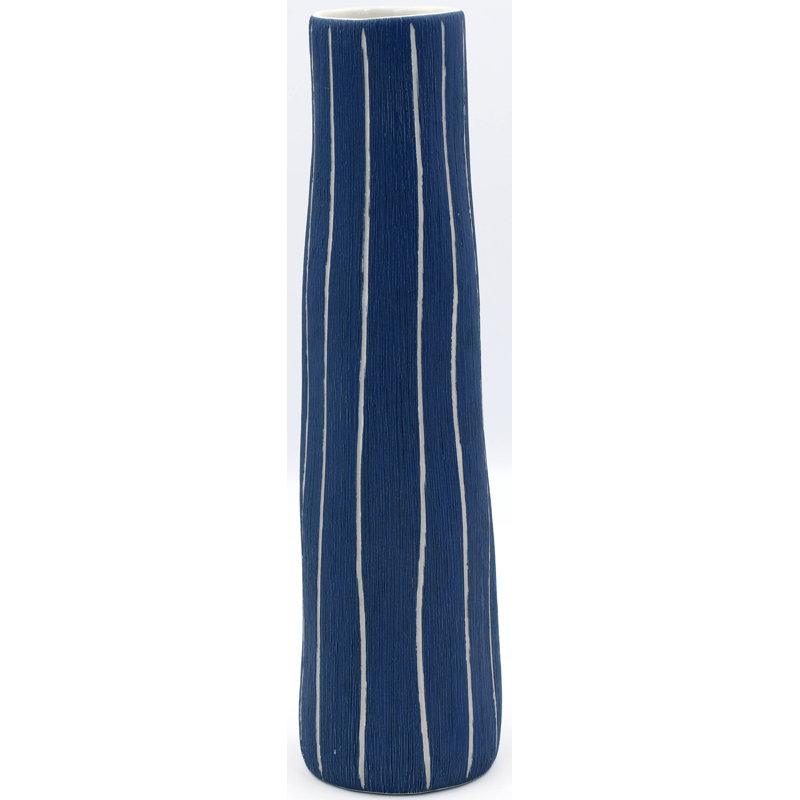 Vase de table, Bleu, H 6 po x l 2,5 po x P 2,5 po