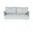 Steel Loveseat And Table, Off White+Grey-1050234381-1050234368