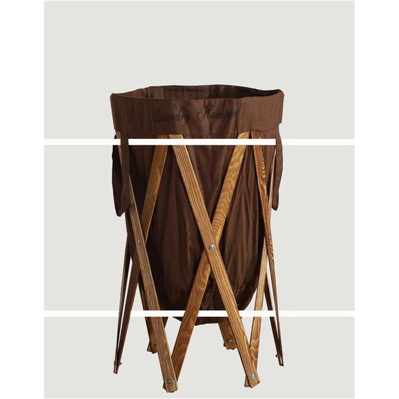 Fabric Laundry Hamper with Handles, Brown