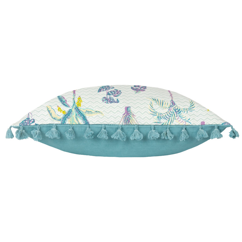 Chamae Floral Square Throw Pillow Cover, Lilac