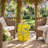 Yellow Peony and Bird Ceramic Garden Stool