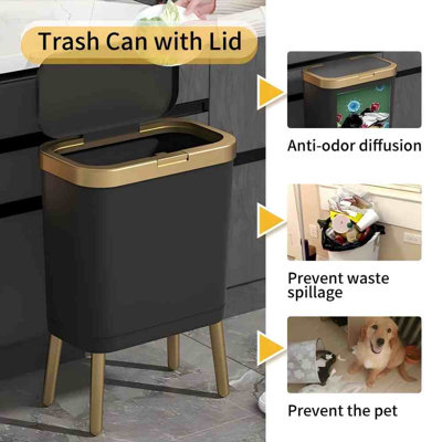 Plastic Kitchen Trash Can
