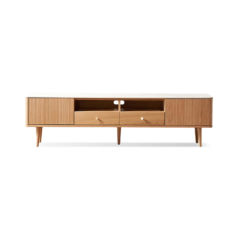 Meuble télé Modern Burlywood, H 17,72 po x L 13,78 po x l 59,06 po