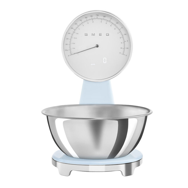 Balance de cuisine analogique et numérique Smeg, Bleu / argent