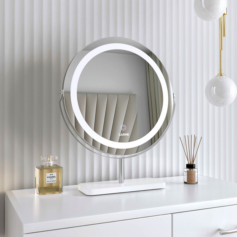 Ava Round Mirror, Silver