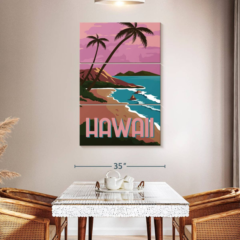 Affiche de coucher de soleil Gillard Hawaii, H 50 po x l 32 po