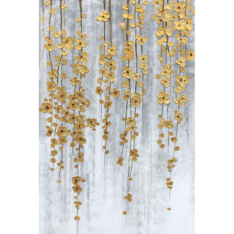 Golden Swing - peinture sur toile tendue, H 36 po x l 24 po x P 1,5 po