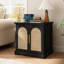 Table de bout 24 po avec station de charge, table de chevet carrée avec tablette de rangement réglable, ensemble de 2-57178987