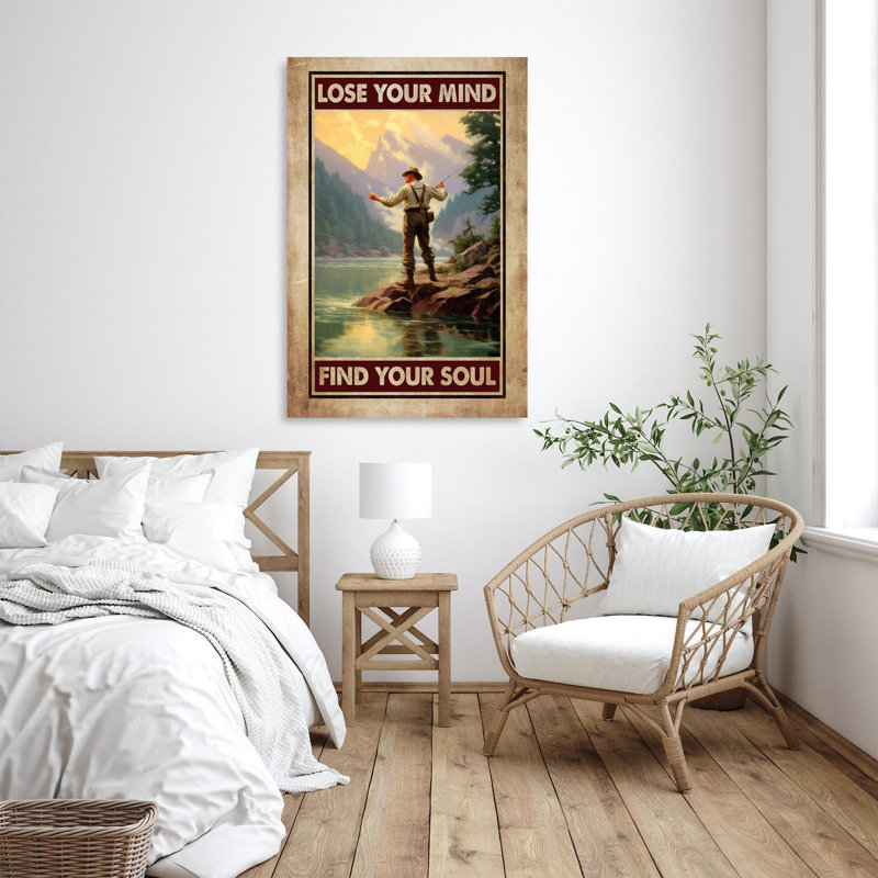 «Fishing Lose Your Mind On», impression, H 14 po x l 11 po x P 1,25 po