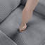 Fauteuil inclinable moderne à dossier poussoir gris foncé en velours côtelé moelleux et confortable pour salon en bois massif 1pc-1695705063