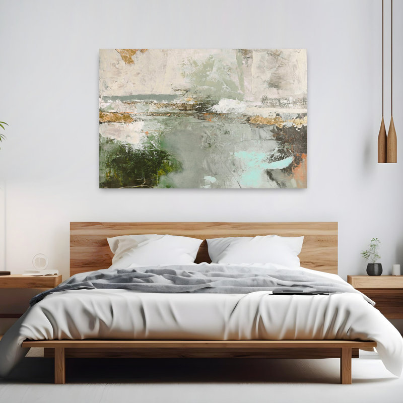 Hillside 2023, art contemporain abstrait, H 40 po x l 60 po