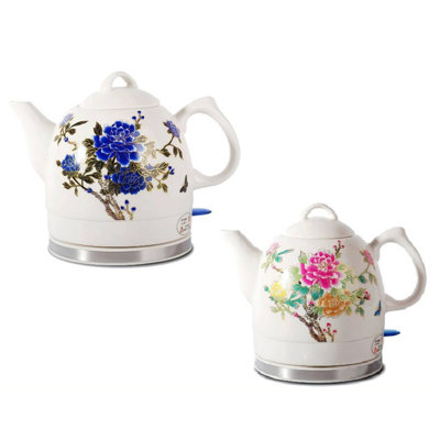 FixtureDisplays Ceramic Electric Tea Changing Color Pattern Kettle