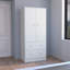 Armoire avec portes doubles, 2 tiroirs et tringle-236481374