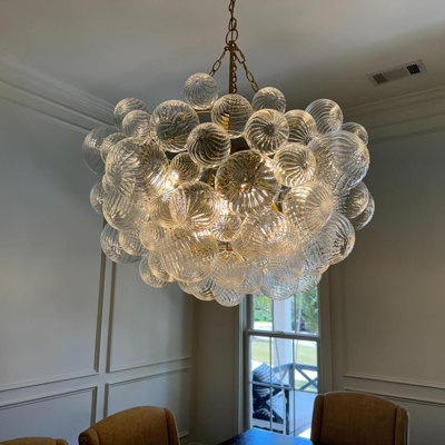 Humaam 6/10 - Light Dimmable Glass Globe Bubble Chandelier