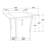 Rectangular 52-Inch Extension Dining Table, Cappuccino