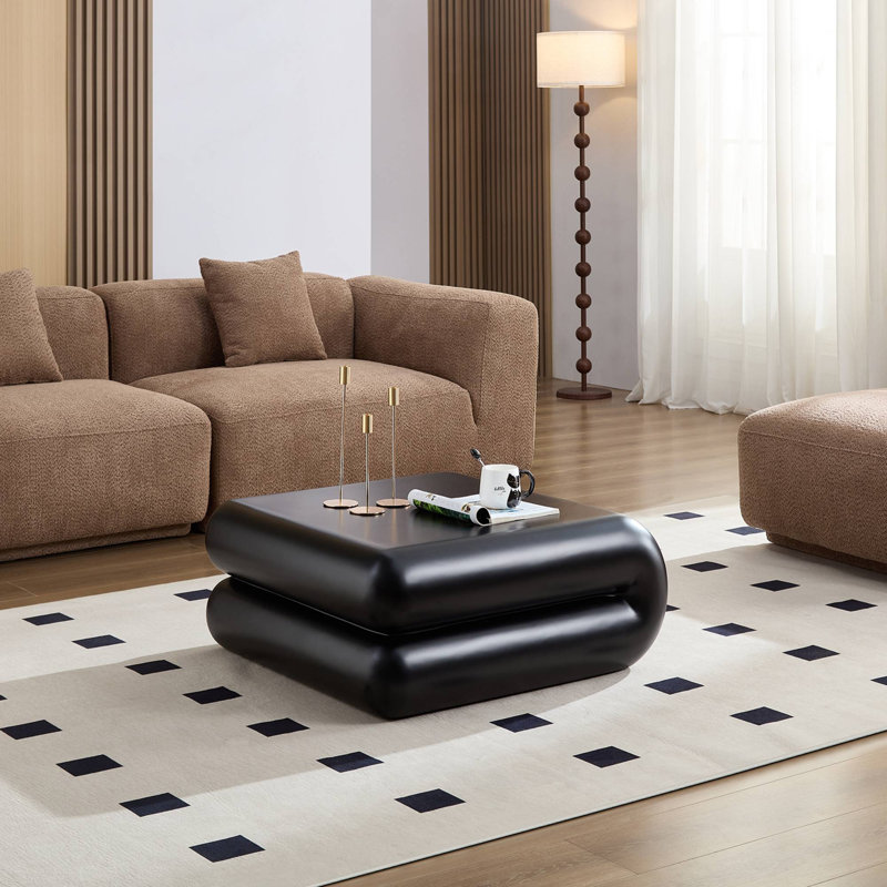  Table basse carrée moderne Modern, Noir