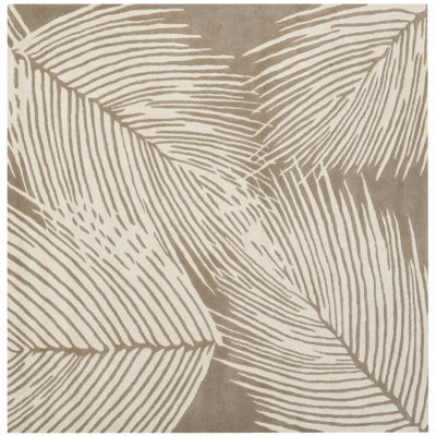 Tapis floral en laine et viscose touffeté à la main Luckey