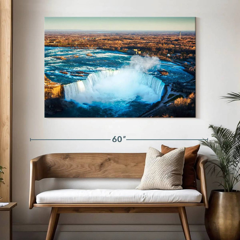 Alvord, scène des chutes du Niagara, H 34 po x l 51 po