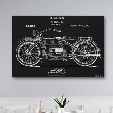 Dirt Bike Patent Poster Drawing Design Graphic by Antique Pixls