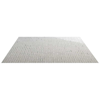 Twine 1x3 Basketweave Polished Marble Mosaic Tile
