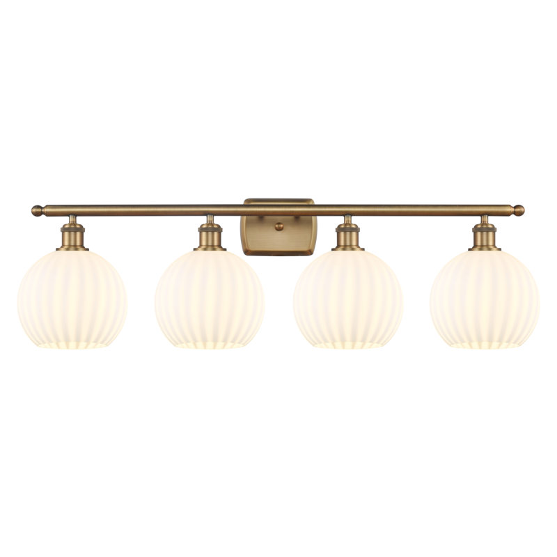 Beejay 4 - Light Dimmable Vanity Light, Brushed Brass