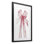 «Coquette Pink Bow Illustration», reproduction encadrée sous verre, design par LSR Design Studio