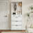 Versatile Shoe Cabinet with Multiple Compartments and Hanger for Efficient Storage-442588706