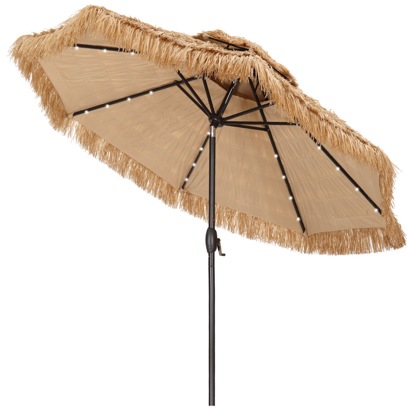 Parasol Thatch avec parasol Tiki, 9 pi, 1