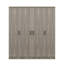 Armoire à miroir 4 portes (gris)