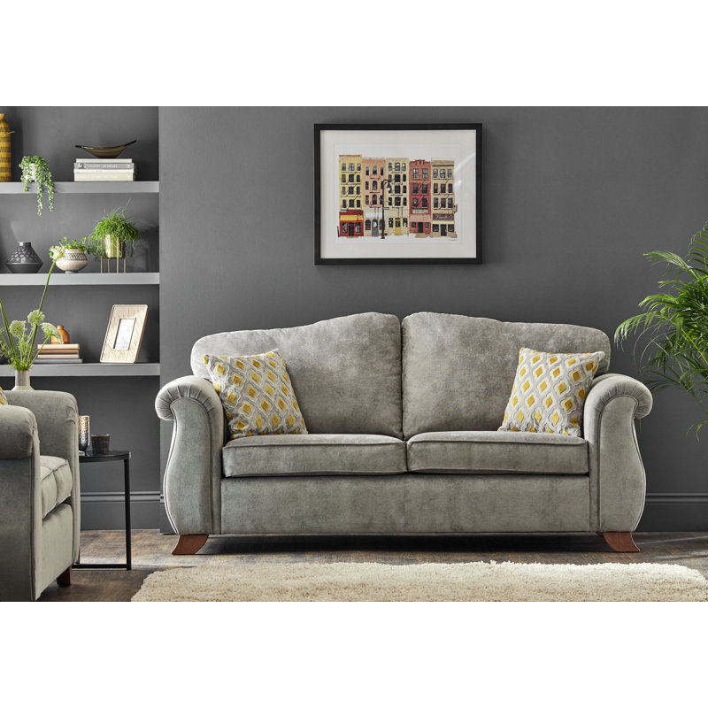 Aadvik 3 Seater Polyester Sofa, Grey