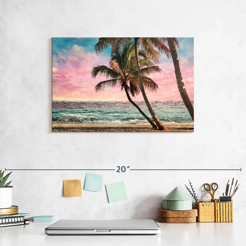 Plage envoûtante, reproduction sur toile, H 8 po x l 12 po x P 1 po
