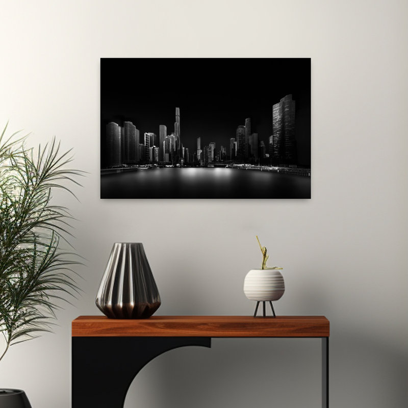 Chicago Abstract Contemporary Architecture City Wall Art by John LaPrad - Wrapped Canvas Print, 40.64 cm H x 60.96 cm W