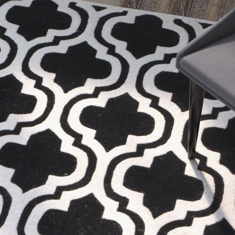 Carolene Hand Tufted Wool Geometric Rug, Runner 2'3" x 7'