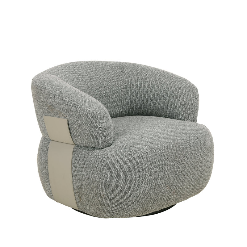 Eiryn Upholstered Swivel Accent Chair, Gray Chenille